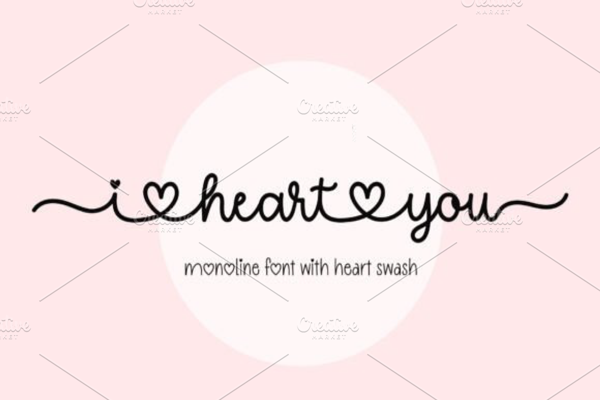 I Heart You Font, a Handwritten Font by Design Station (Photo 1 of 9)