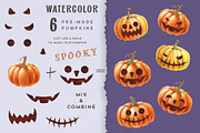 Halloween Watercolor Clipart, a Seasonal Illustration by AnitaPol (Thumbnail 6 of 20)