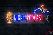 Neon Podcast YouTube Templates, a Social Media Template by Andrew Skoch Design (Thumbnail 2 of 8)