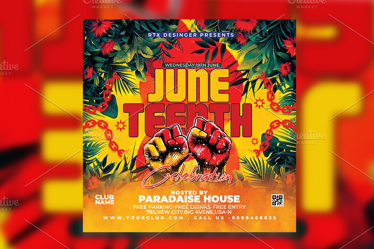 Juneteenth Flyer Template, a Flyer Template by RTXdesinger99 (Photo 3 of 3)