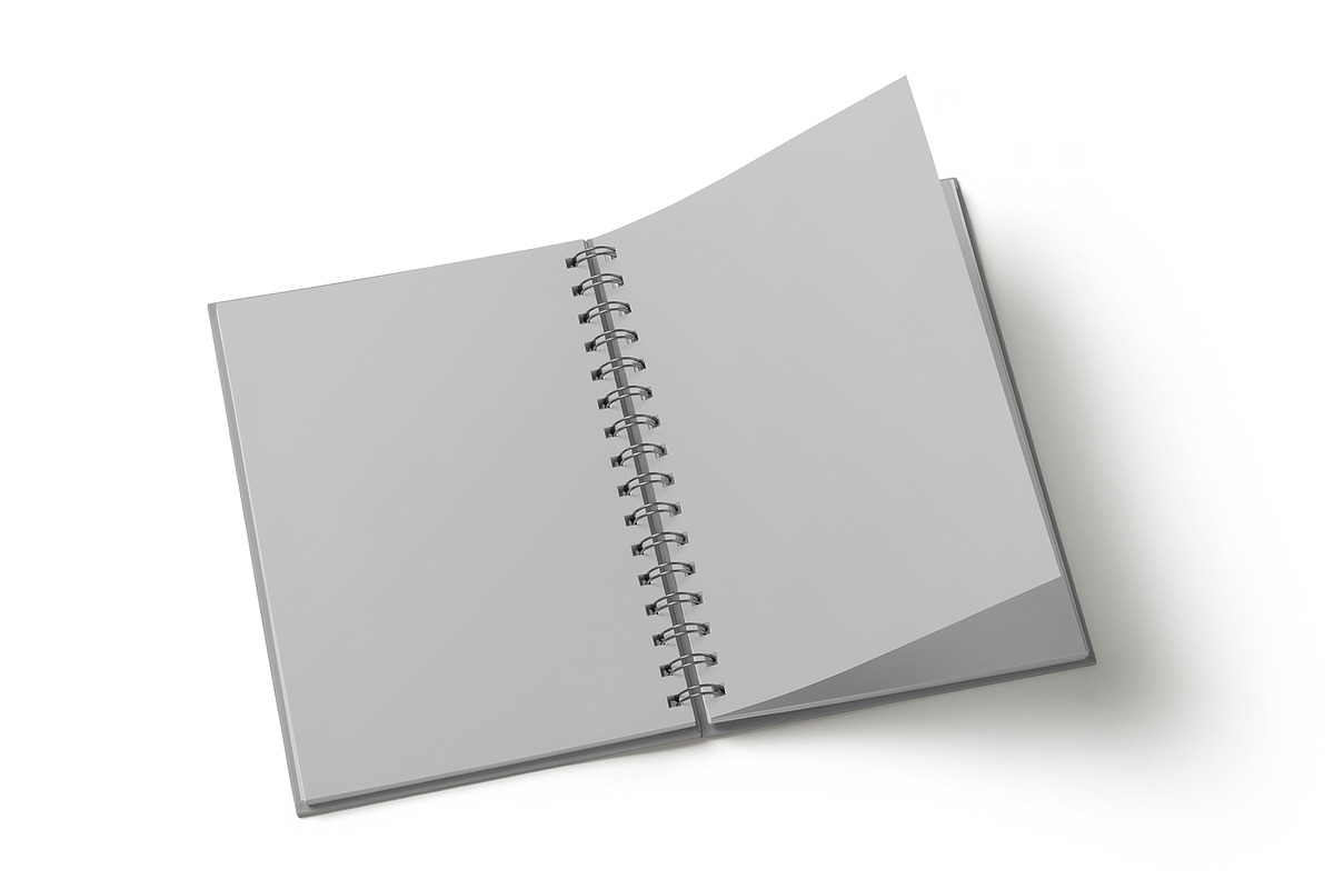 Spiral Notebook Mockup, a Books & Magazine Mockup by mockupbuys (Photo 5 of 12)