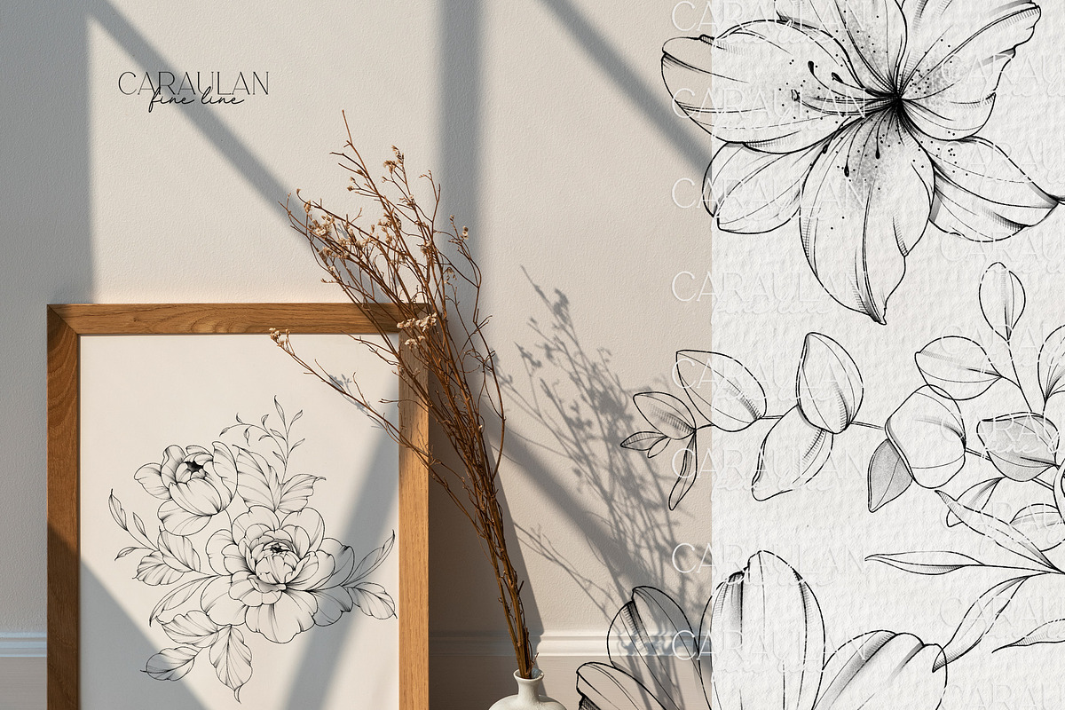Floral Tattoo Essentials, a Brush Add-On by CaraulanStore (Photo 5 of 8)