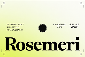Rosemeri — MODERN EDITORIAL SERIF, a Serif Font by InkwellTypeCo