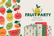 Friut party. Graphic collection, a Decorative Illustration by MagicForestory (Thumbnail 1 of 9)