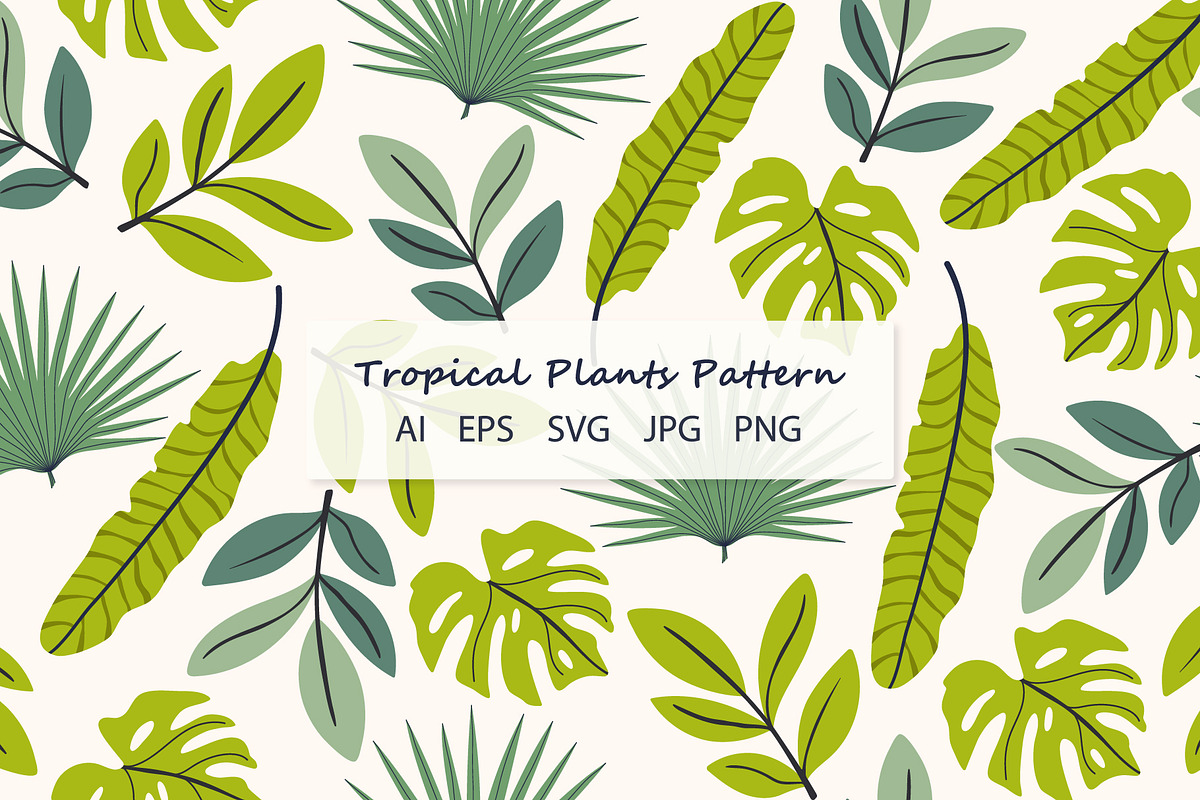 Exotic Tropical Leaves Pattern, a Pattern Graphic by Groovy Arts (Photo 1 of 5)