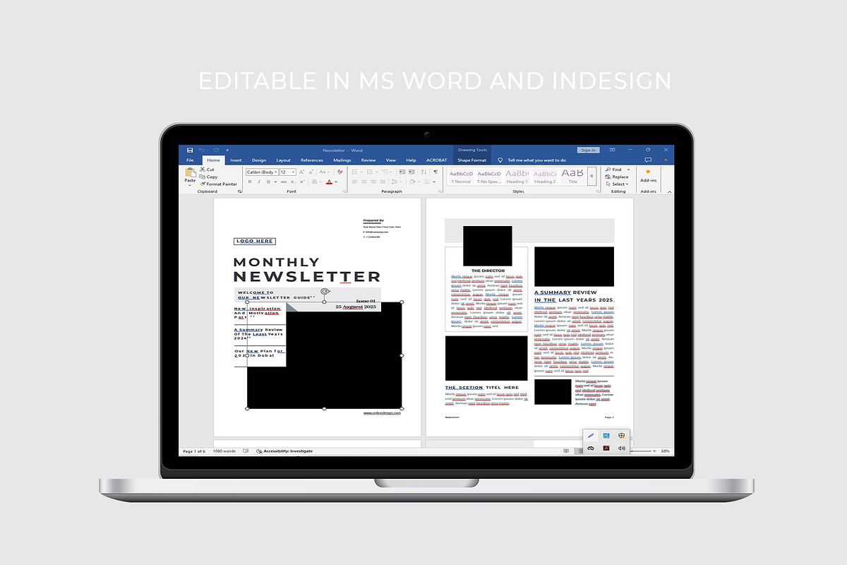 Newsletter | MS Word & Indesign, a Brochure Template by obayes (Photo 10 of 10)