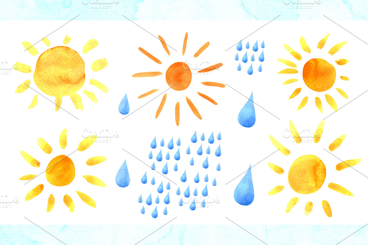 Day and night. Watercolor Collection, a Texture Illustration by Color_Brush (Photo 3 of 10)