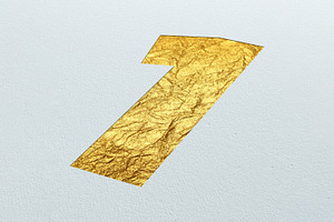 Golden Paper 2 Alphabet Typography