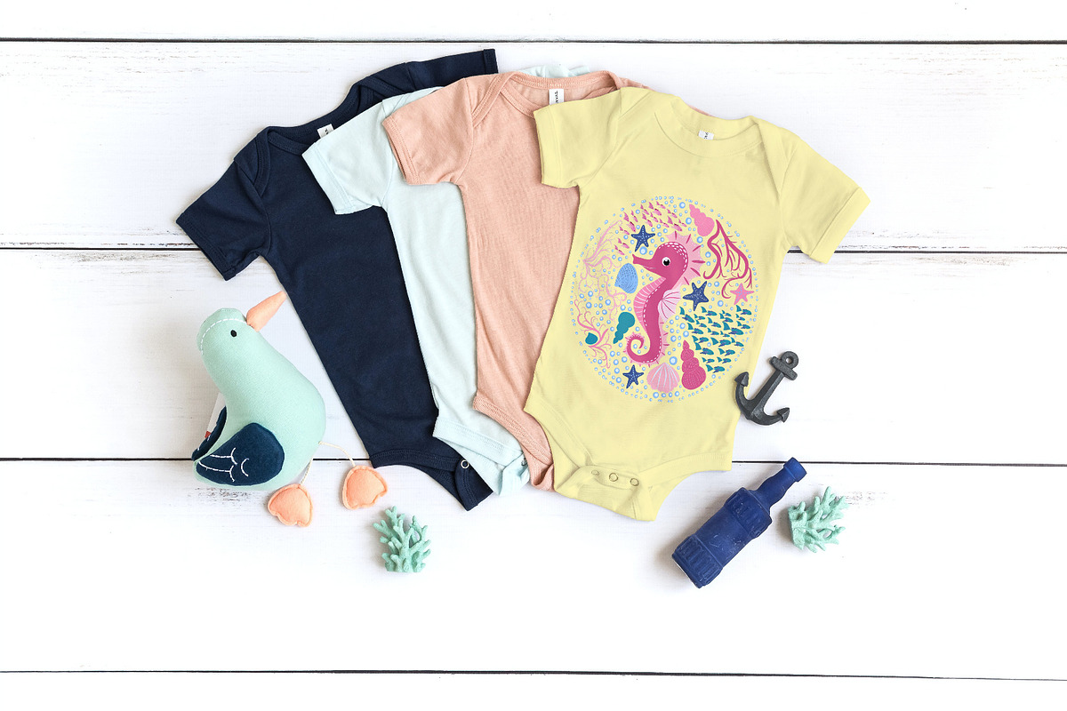 Seahorse Seamless Patterns, a Pattern Graphic by Michiru13 (Photo 12 of 23)