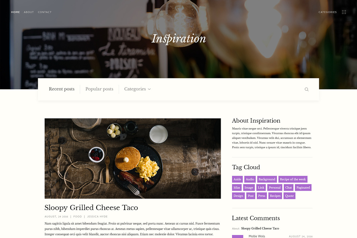 Inspiration — Lifestyle Blog PSD, a Templates & Theme by ScienteCraft (Photo 44 of 47)