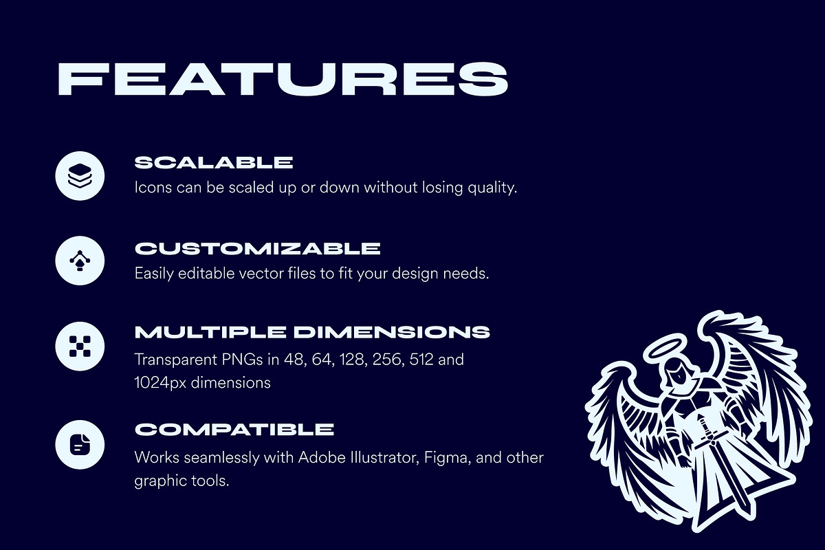 Angel Symbol and Sigils Set, a Solid Icon by Creative Stall (Photo 4 of 9)