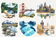Bucket List Destination Clipart, an Illustration by NadiaTheronArt (Thumbnail 2 of 7)