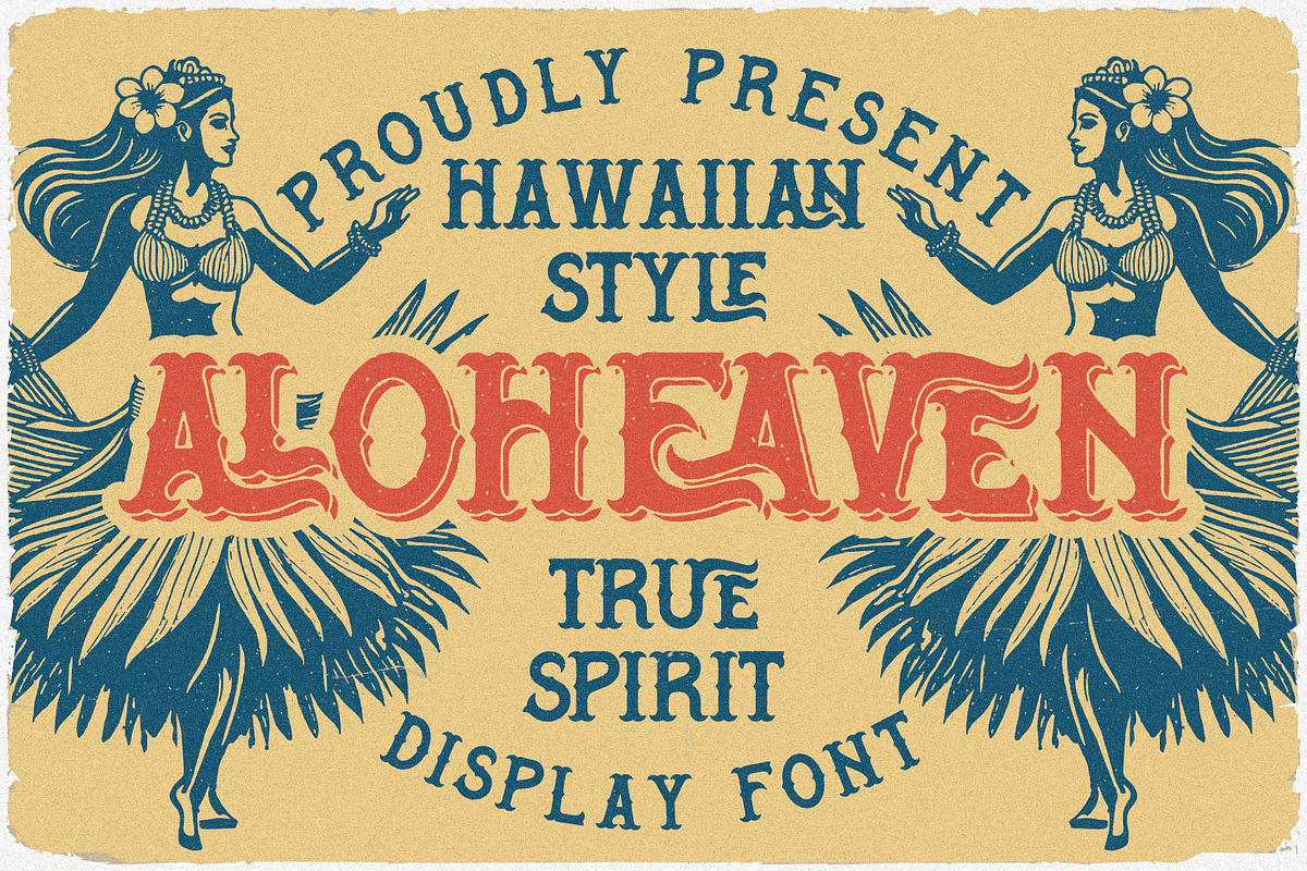 Aloheaven Vintage Label Font, a Serif Font by JumboDesign (Photo 1 of 5)
