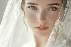 Portrait of beautiful bride in veil, a Person Photo by AlyaAnd