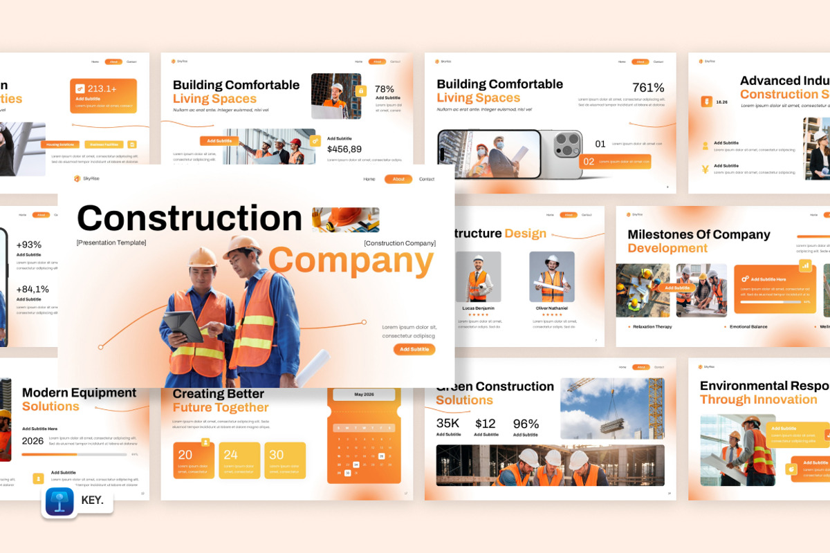 Construction Company Keynote, a Presentation Template by Loin Studio (Photo 1 of 4)