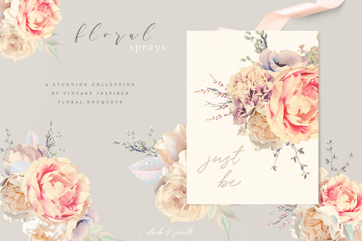 Delicate Vintage Florals, a Texture Illustration by Studio Sirona (Photo 6 of 9)