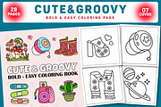 Cute Groovy Coloring Book Vol- 04, a Decorative Illustration by Coco Bloom (Thumbnail 1 of 5)