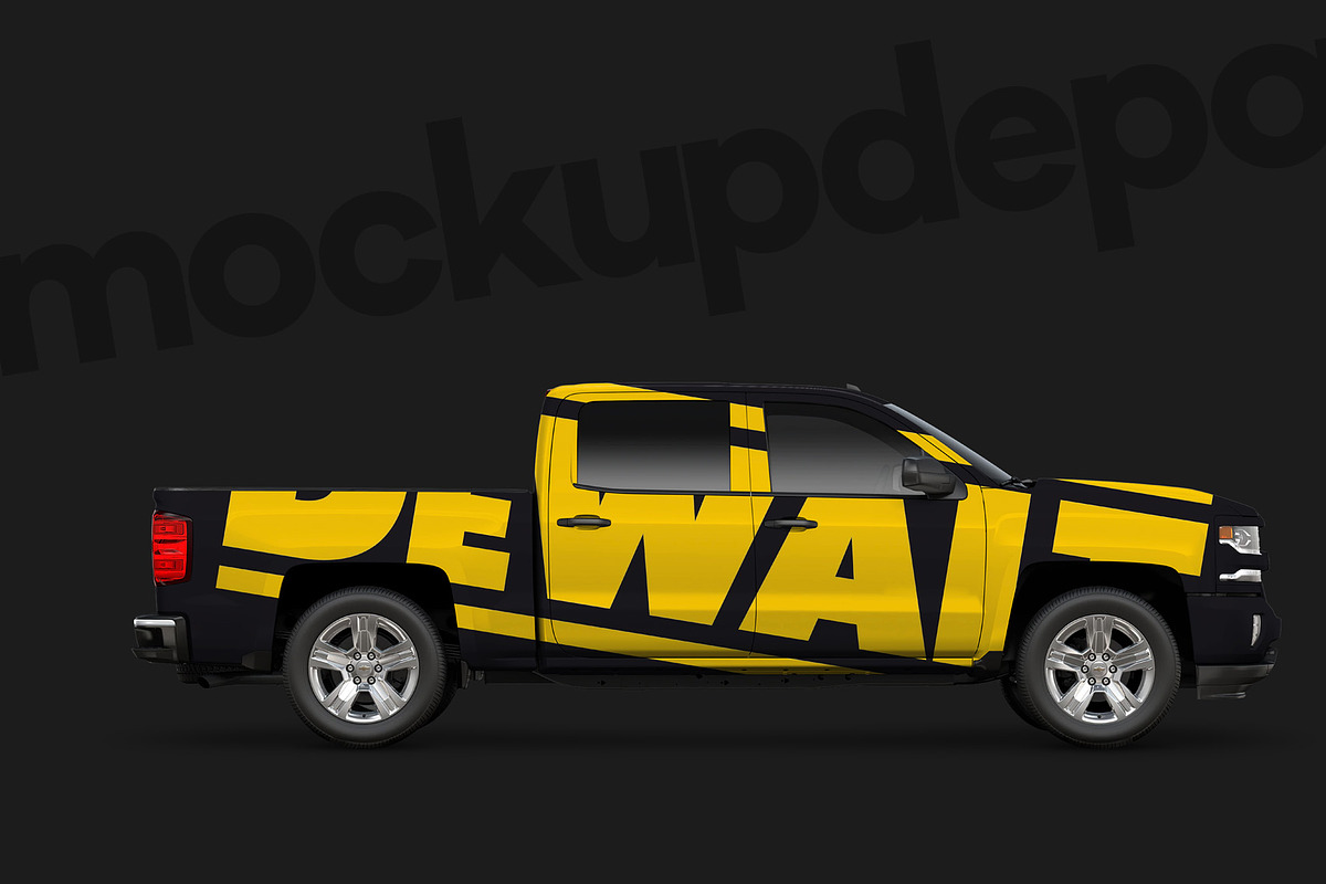 Chevy Silverado PSD Mockup, a Mockup by mockupdepot (Photo 5 of 5)