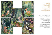 The Friendly Forest Postcard Designs, an Animal Illustration by The Dutch Lady Designs (Thumbnail 6 of 7)