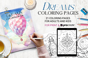 Coloring Pages For Adults and Kids, a Decorative Illustration by AlineArtStore (Thumbnail 1 of 9)