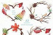 Watercolor Collection Fall Forest, an Illustration by AnnieDove (Thumbnail 2 of 8)