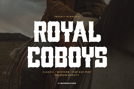 Royal Coboys - Western Font, a Serif Font by QR Design Studio
