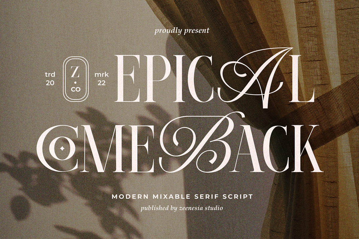 Epical Comeback Font, a Serif Font by zeenesia (Photo 20 of 20)