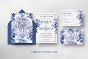 China Blue Wedding Suite, an Invitation Template by BlueRobinDesignShop (Thumbnail 4 of 4)