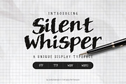Silent Whisper | Doodle Display Font, a Handwritten Font by Everyday Perfection (Thumbnail 1 of 5)