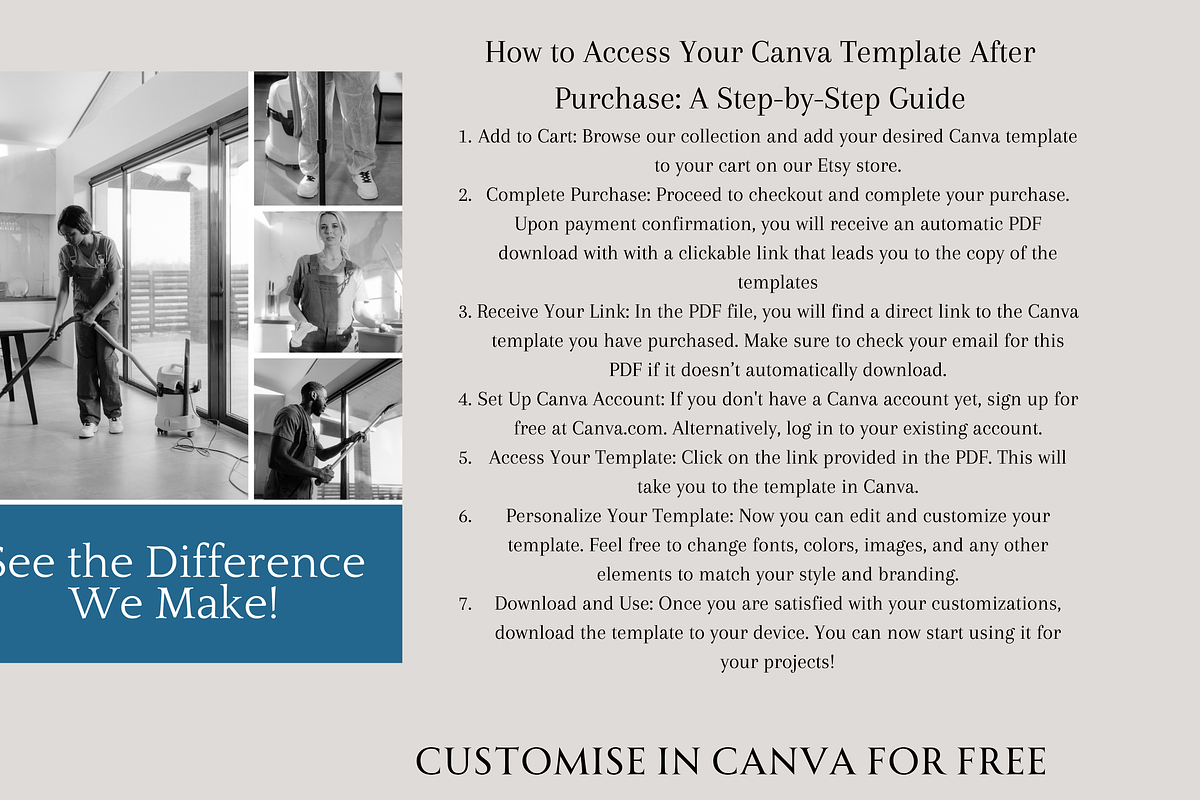 COMMERCIAL CLEANING ESTIMATE TEMPLAT, a Marketing Template by Daring Digies (Photo 2 of 5)