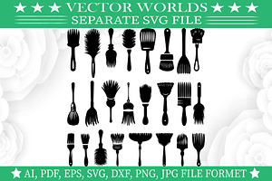 Basting Brush SVG, Basting Brush SVG, an Object Graphic by VectorWorlds