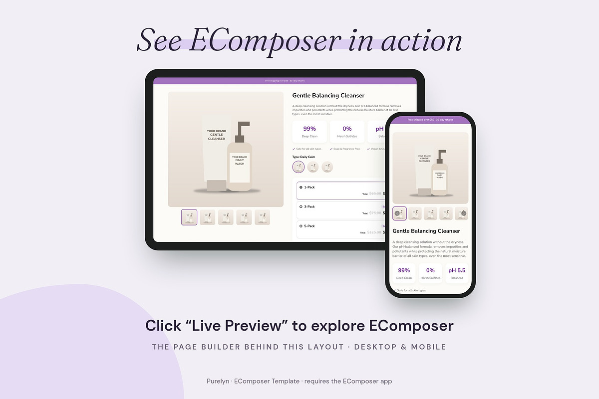 Purelyn - Shopify EComposer Template, a Shopify Template by Boost Convert (Photo 7 of 11)