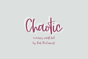 Chaotic Script, a Handwritten Font by Beck McCormick