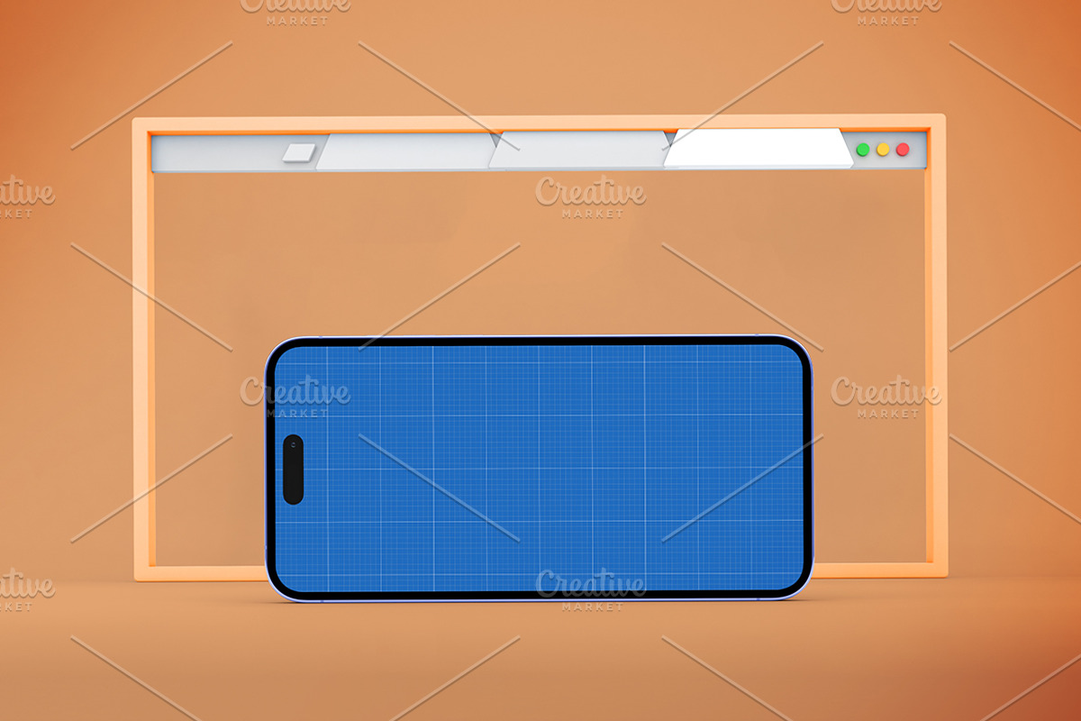 iPhone Website Mockup, an iPhone Mockup by Qaleb Studio