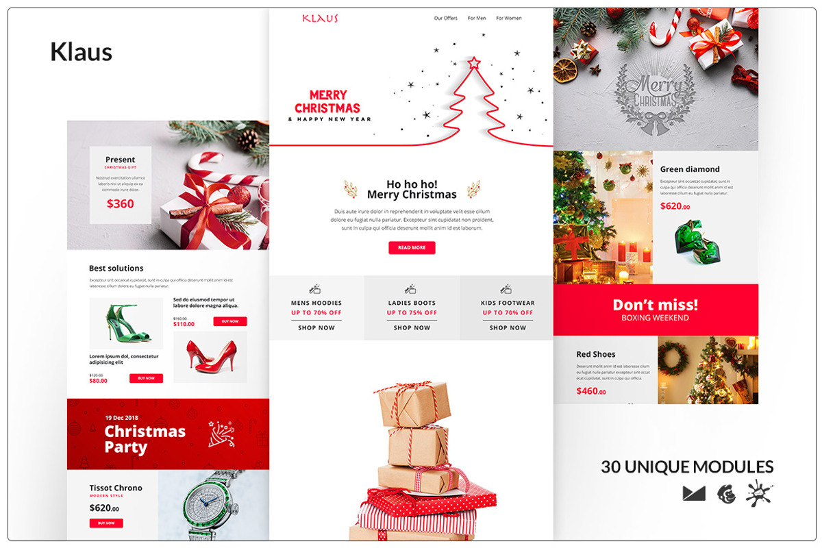 Klaus Template + Online Builder, an Email Template by TheevsDesign
