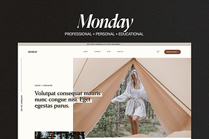 Monday: Squarespace 7.1 Template