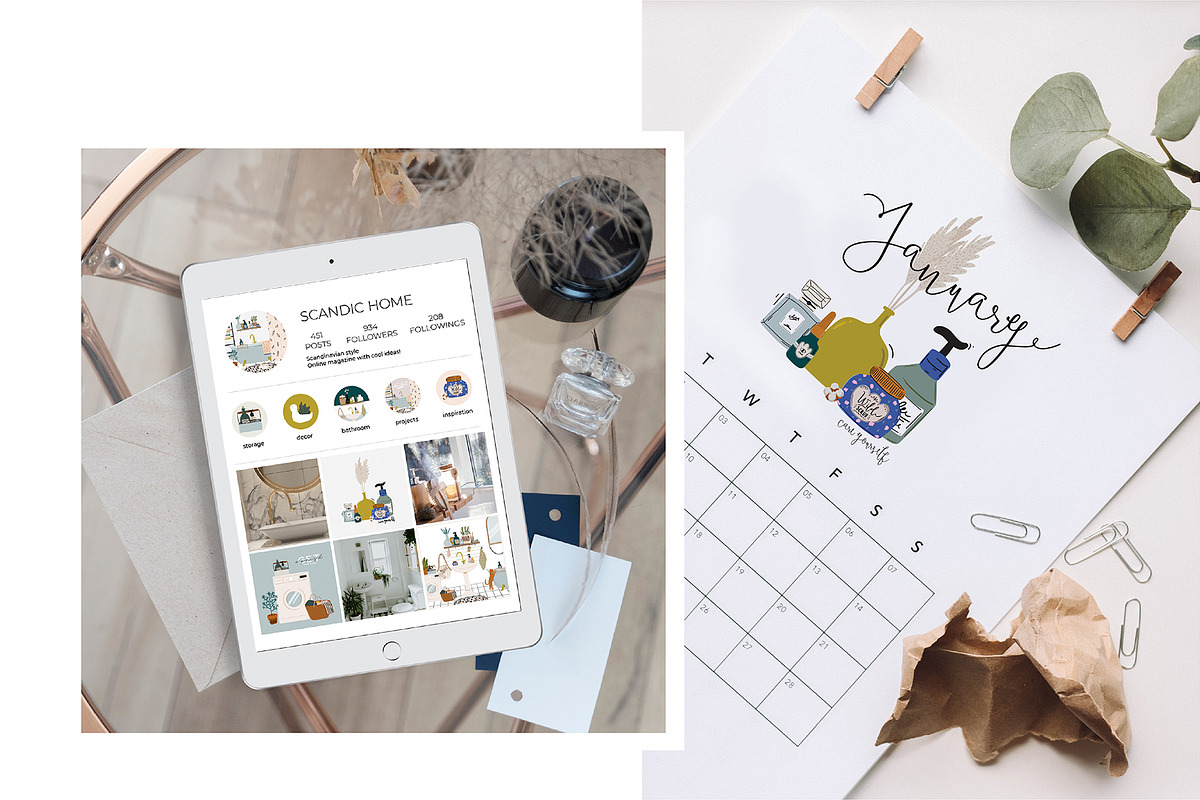 Home INTERIOR & House DECOR BUNDLE, an Object Graphic by Ruslana Lubenets (Photo 29 of 41)