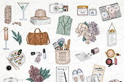 Best Friends Fashion Girl Clip Art, an Illustration by TWG Designs (Thumbnail 2 of 3)
