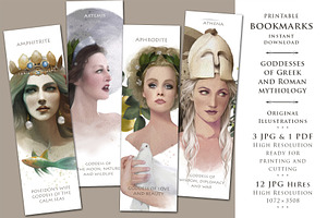 GODDESSES BOOKMARK Illustration