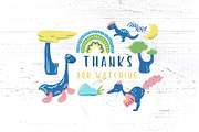 Cute Dinosaur Vector Clipart, an Animal Illustration by RabbitAndPencil (Thumbnail 10 of 10)