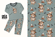 Pattern with wizard bear, a Pattern Graphic by Cuteanny Design (Thumbnail 1 of 4)