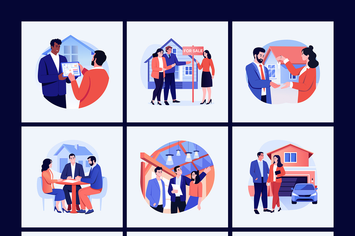 Real Estate Sale Illustration Set, a Finance Illustration by Brickclay (Photo 8 of 9)