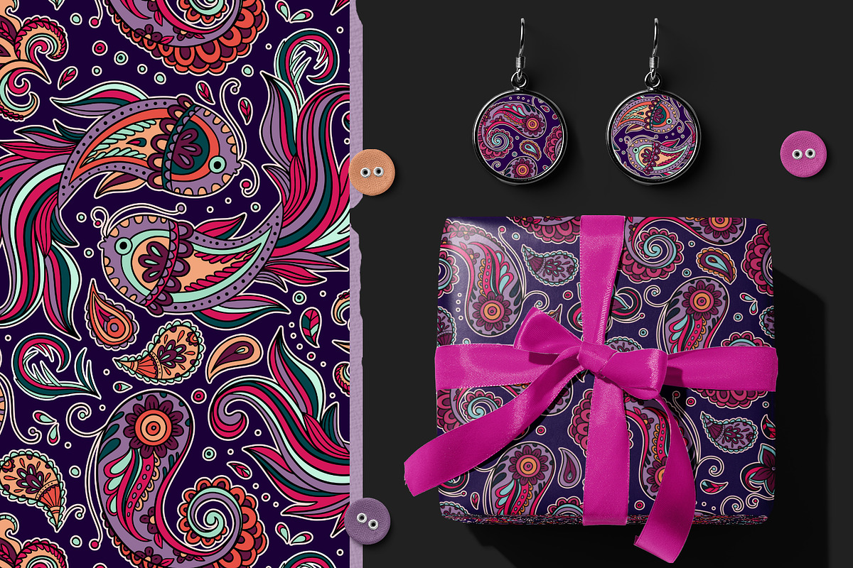 Paisley Seamless Arabesque Patterns, a Pattern Graphic by Red Ink (Photo 6 of 7)