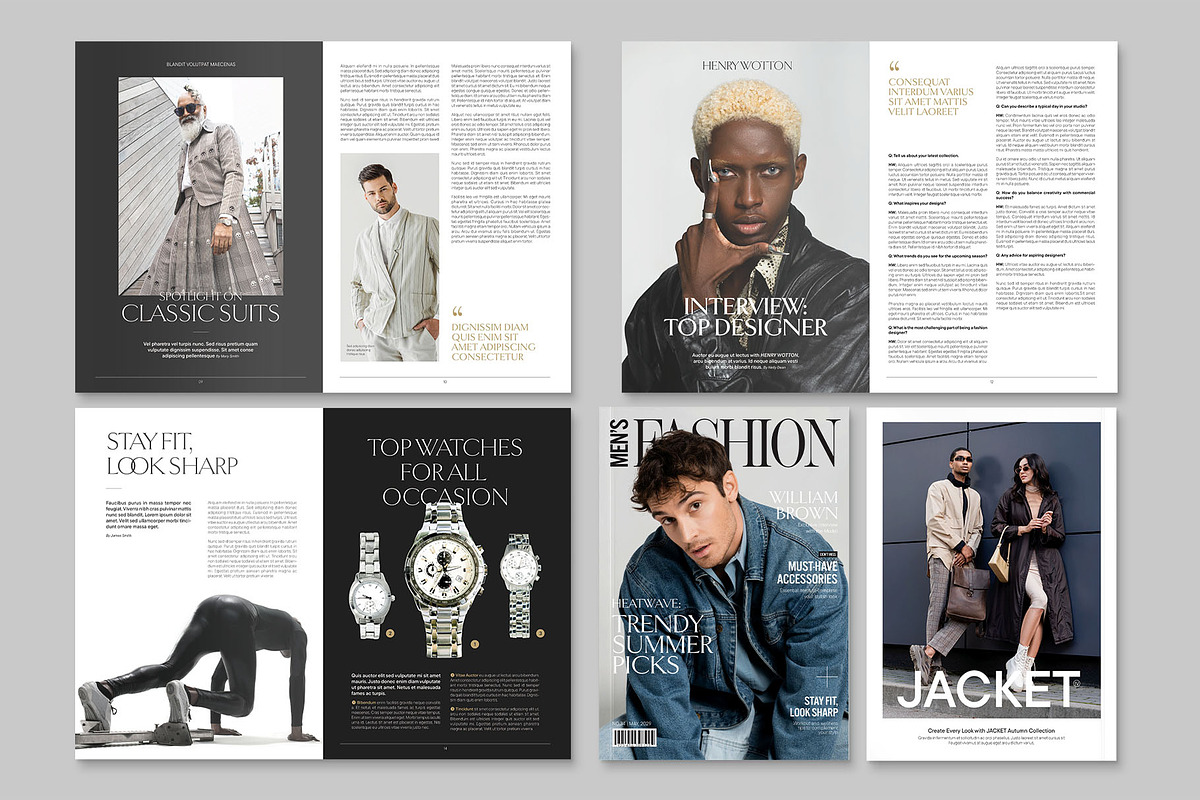Men's Fashion Magazine Template, a Magazine Template by BrandPacks (Photo 4 of 6)