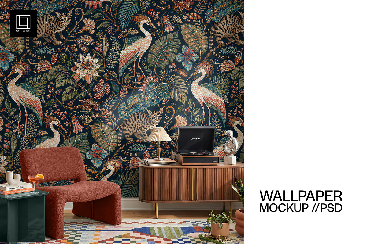 Maximalist Wallpaper Mockup PSD, a Household Mockup by 1001 mockups (Photo 1 of 5)