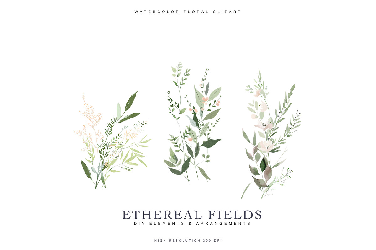 Watercolor Delicate Wildflowers, a Decorative Illustration by Patishop Art (Photo 2 of 7)