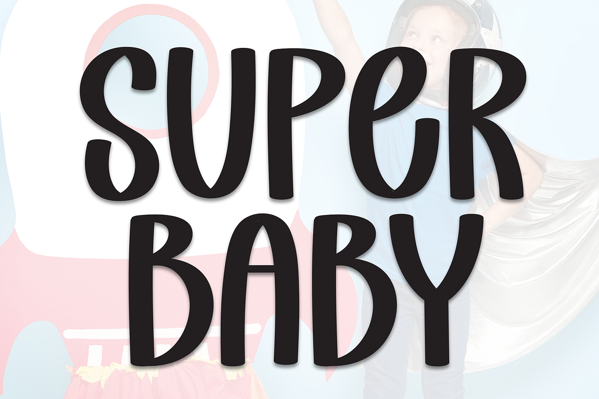 Super Baby | Script Font, a Script Font by Scratchones (Photo 1 of 8)