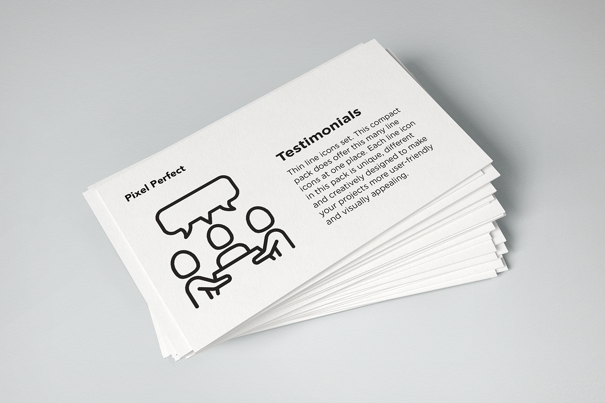 Testimonials 20 Pixel Perfect Icons, an Outline Icon by Alex Blogoodf (Photo 7 of 11)