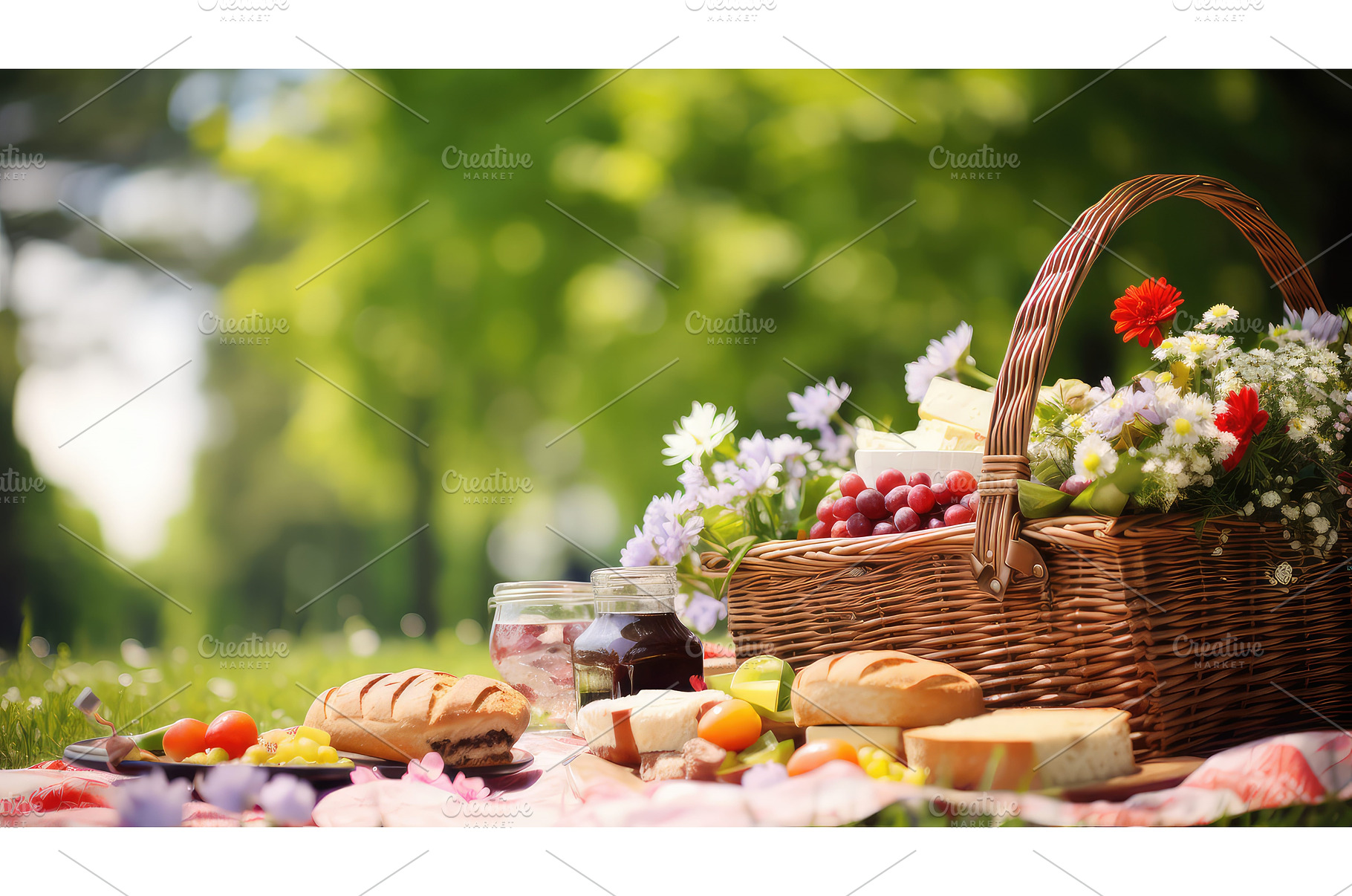 crackers park picnic food ai, a Background Photo by pikepicture