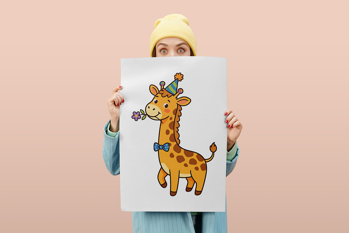Cute Giraffe Clipart, an Animal Illustration by Forhadx5 (Photo 8 of 8)